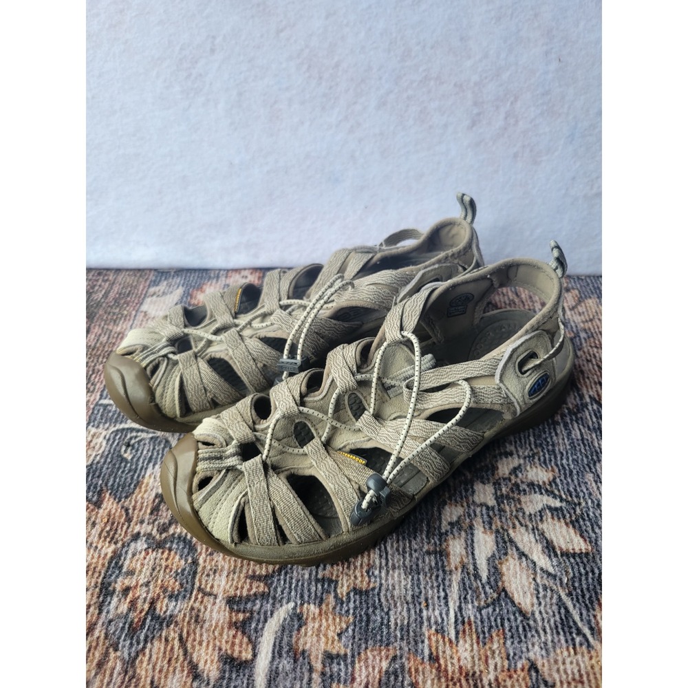 Keen Whisper Water Sandals Womens 9.5 Tan Olive Green Hiking Shoes 1018226